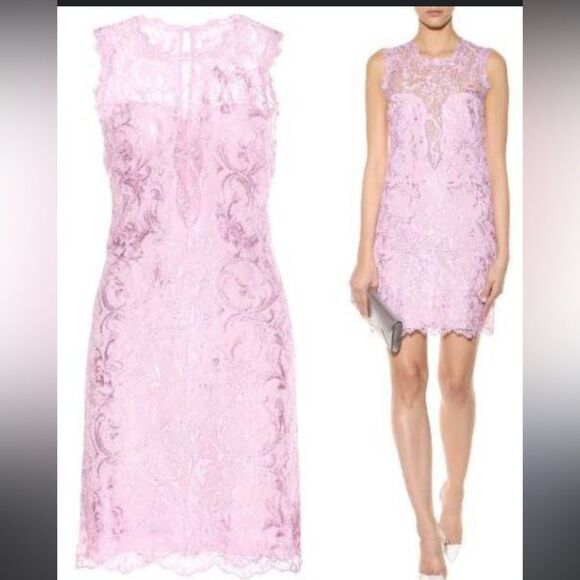 Emilio Pucci Dresses & Skirts - Emilio Pucci Pink Lace Illusion Cocktail Dress Size US 8